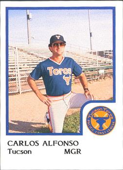 1986 ProCards Tucson Toros #2 Carlos Alfonso Front
