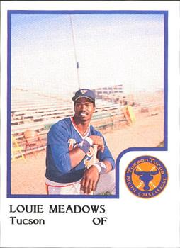 1986 ProCards Tucson Toros #13 Louie Meadows Front