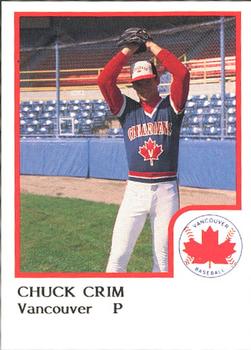 1986 ProCards Vancouver Canadians #8 Chuck Crim Front