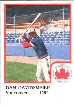 1986 ProCards Vancouver Canadians #9 Dan Davidsmeier Front