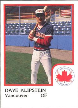 1986 ProCards Vancouver Canadians #16 Dave Klipstein Front