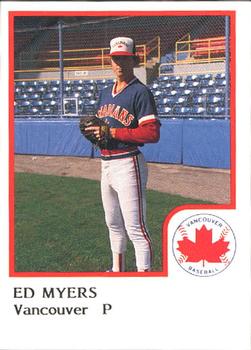 1986 ProCards Vancouver Canadians #18 Ed Myers Front