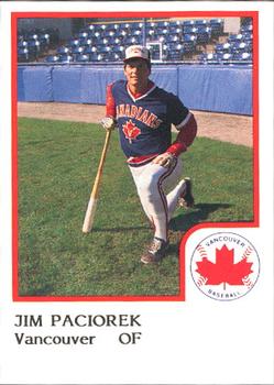 1986 ProCards Vancouver Canadians #20 Jim Paciorek Front