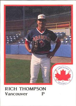 1986 ProCards Vancouver Canadians #26 Rich Thompson Front