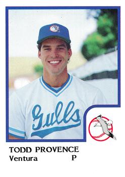 1986 ProCards Ventura Gulls #NNO Todd Provence Front