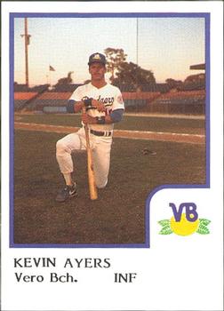 1986 ProCards Vero Beach Dodgers #2 Kevin Ayers Front