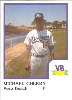1986 ProCards Vero Beach Dodgers #3 Michael Cherry Front