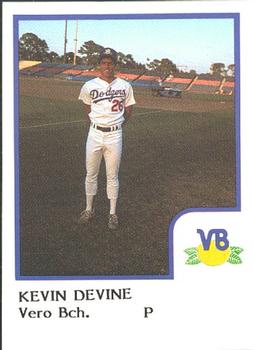 1986 ProCards Vero Beach Dodgers #5 Kevin Devine Front