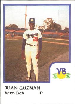 1986 ProCards Vero Beach Dodgers #8 Juan Guzman Front
