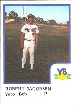 1986 ProCards Vero Beach Dodgers #13 Robert Jacobsen Front