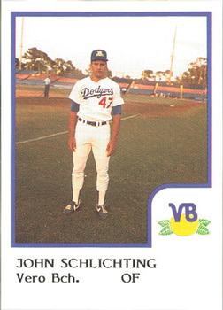 1986 ProCards Vero Beach Dodgers #21 John Schlichting Front