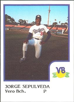 1986 ProCards Vero Beach Dodgers #22 Jorge Sepulveda Front