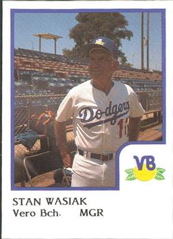 1986 ProCards Vero Beach Dodgers #27 Stan Wasiak Front
