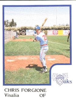1986 ProCards Visalia Oaks #9 Chris Forgione Front