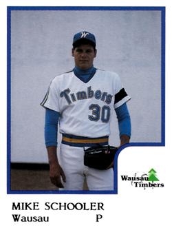 1986 ProCards Wausau Timbers #21 Mike Schooler Front
