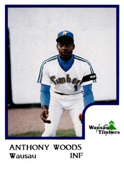 1986 ProCards Wausau Timbers #28 Anthony Woods Front