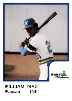 1986 ProCards Wausau Timbers #8 William Diaz Front