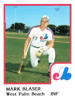1986 ProCards West Palm Beach Expos #6 Mark Blaser Front