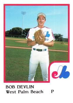 1986 ProCards West Palm Beach Expos #12 Bob Devlin Front