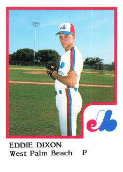 1986 ProCards West Palm Beach Expos #13 Eddie Dixon Front