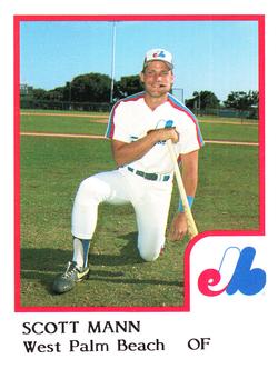 1986 ProCards West Palm Beach Expos #23 Scott Mann Front