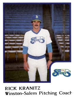 1986 ProCards Winston-Salem Spirits #NNO Rick Kranitz Front