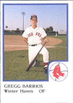 1986 ProCards Winter Haven Red Sox #NNO Gregg Barrios Front