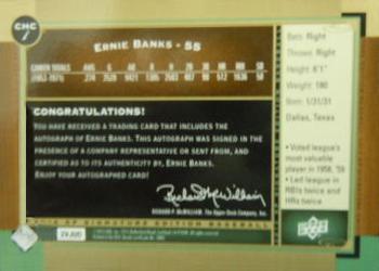 2012 SP Signature Edition #CHC-1 Ernie Banks Back