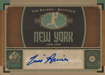 2012 SP Signature Edition #NYY-10 Tim Raines Front