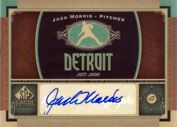 2012 SP Signature Edition #DET-2 Jack Morris Front