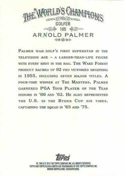 2012 Topps Allen & Ginter #105 Arnold Palmer Back
