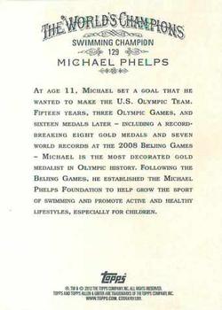 2012 Topps Allen & Ginter #129 Michael Phelps Back