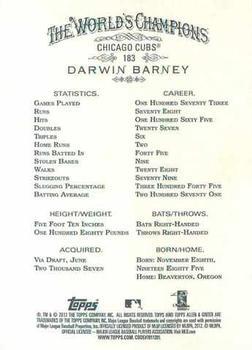 2012 Topps Allen & Ginter #183 Darwin Barney Back