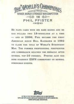 2012 Topps Allen & Ginter #198 Phil Pfister Back