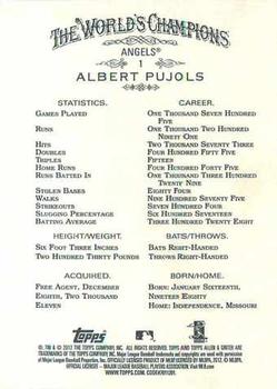 2012 Topps Allen & Ginter #1 Albert Pujols Back