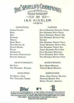 2012 Topps Allen & Ginter #203 Ian Kinsler Back