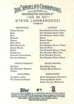 2012 Topps Allen & Ginter #240 Steve Lombardozzi Back