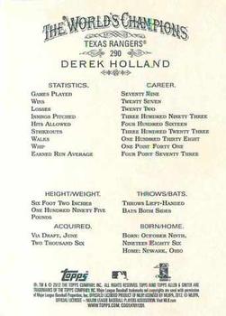 2012 Topps Allen & Ginter #290 Derek Holland Back