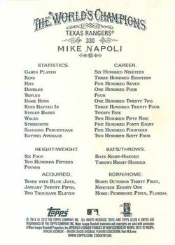 2012 Topps Allen & Ginter #330 Mike Napoli Back