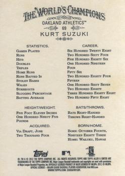 2012 Topps Allen & Ginter #69 Kurt Suzuki Back