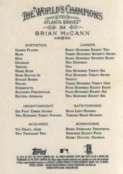2012 Topps Allen & Ginter #264 Brian McCann Back