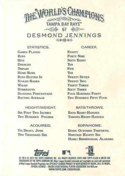 2012 Topps Allen & Ginter #67 Desmond Jennings Back