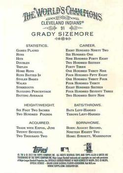 2012 Topps Allen & Ginter #91 Grady Sizemore Back