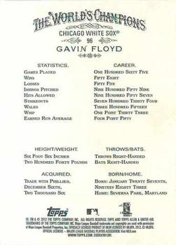 2012 Topps Allen & Ginter #96 Gavin Floyd Back