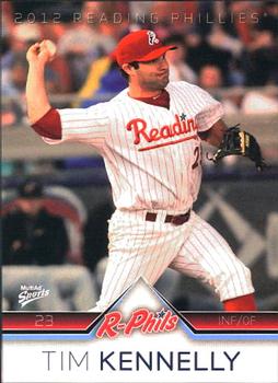 2012 MultiAd Reading Phillies #15 Tim Kennelly Front