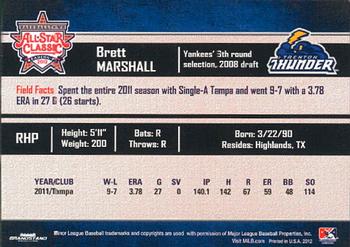 2012 Grandstand Eastern League All-Stars Eastern Division #NNO Brett Marshall Back