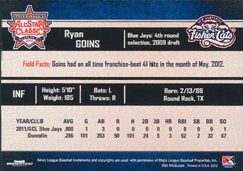 2012 Grandstand Eastern League All-Stars Eastern Division #NNO Ryan Goins Back