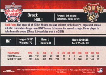 2012 Grandstand Eastern League All-Stars Western Division #NNO Brock Holt Back