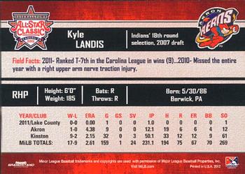 2012 Grandstand Eastern League All-Stars Western Division #NNO Kyle Landis Back