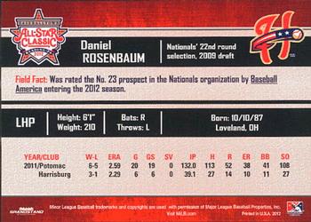 2012 Grandstand Eastern League All-Stars Western Division #NNO Daniel Rosenbaum Back